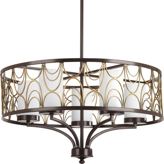 Cirrine Five Light Chandelier in Antique Bronze