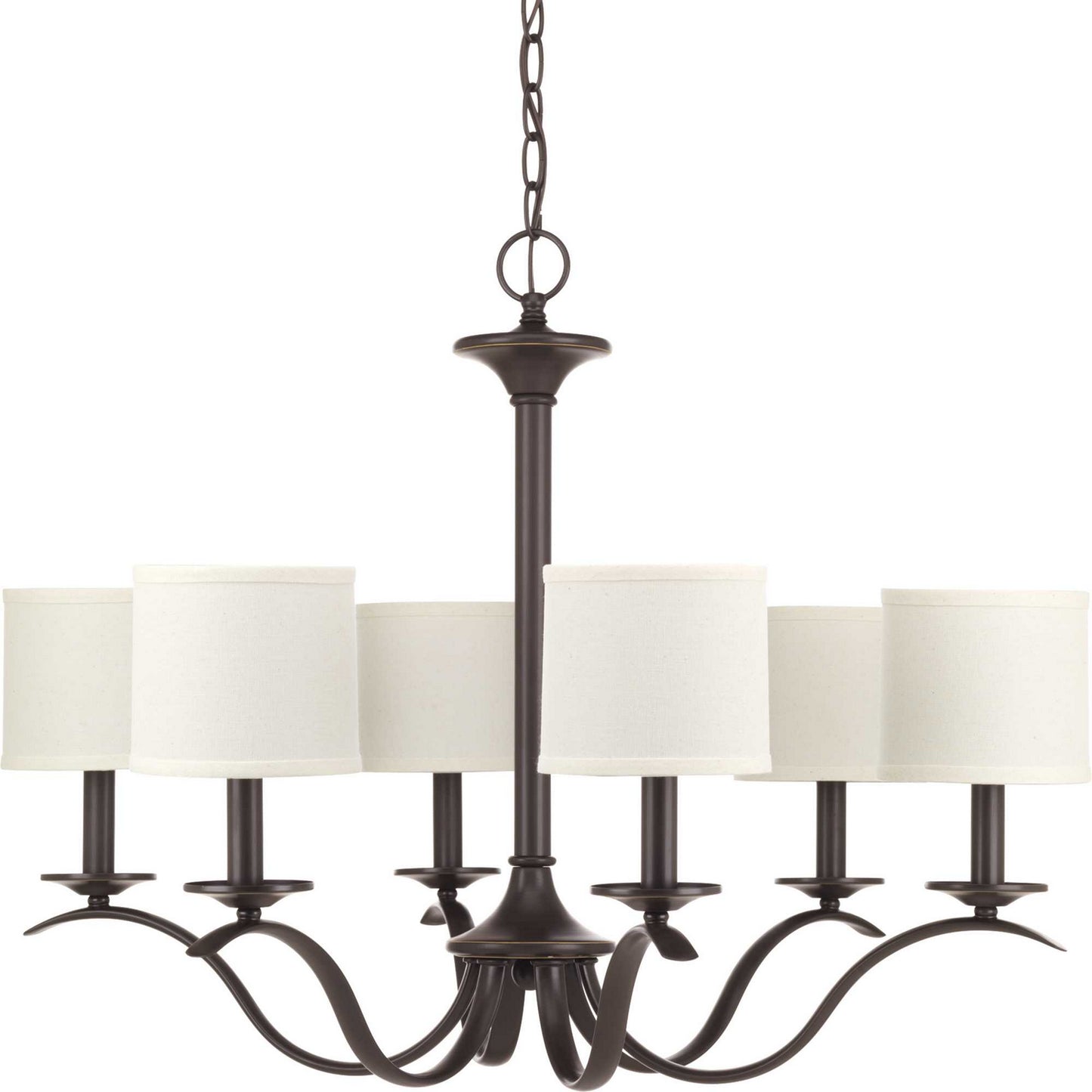 Inspire Six Light Chandelier in Antique Bronze