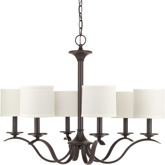 Inspire Six Light Chandelier in Antique Bronze