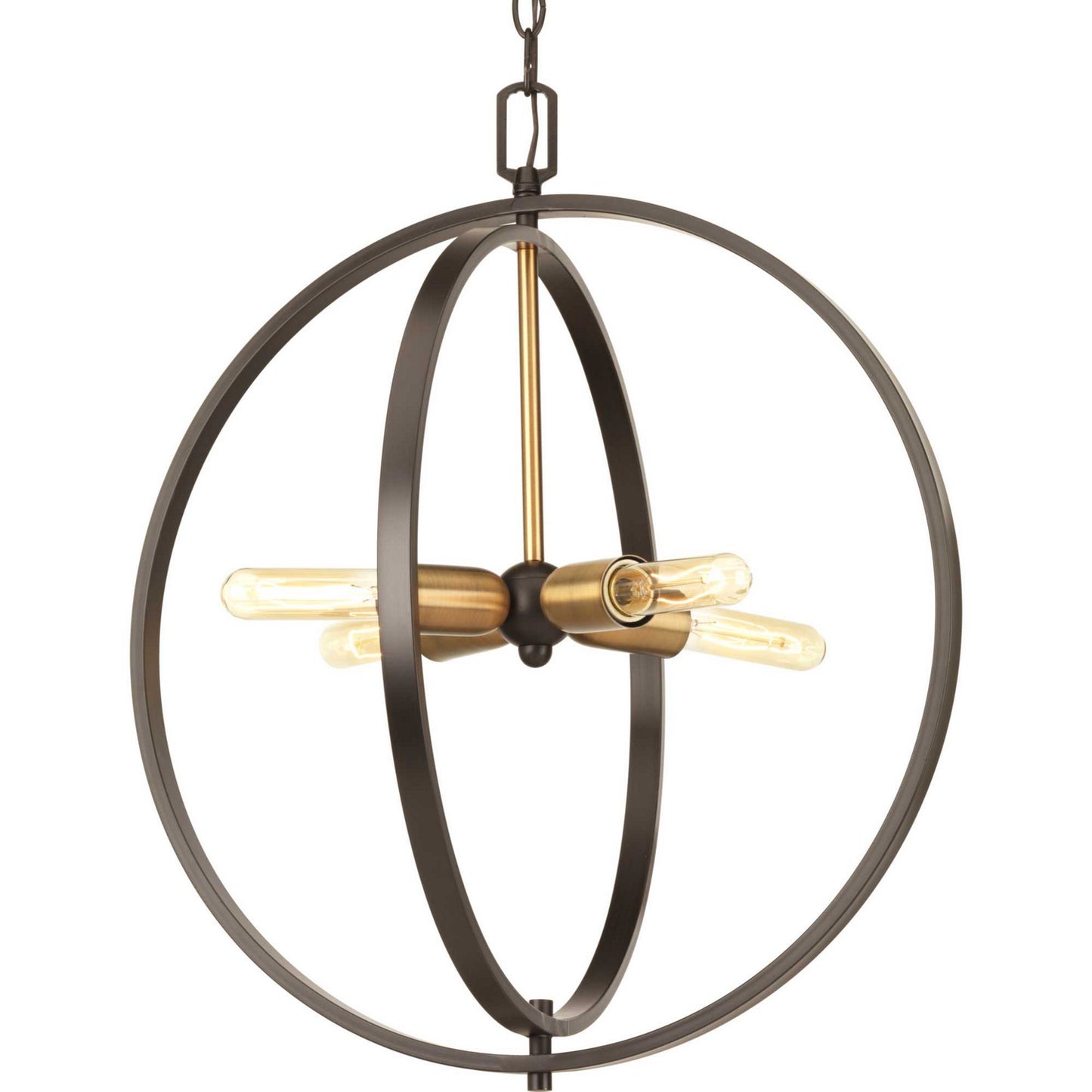 Swing Four Light Pendant in Antique Bronze