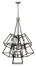 Fulton LED Chandelier in Aged Zinc