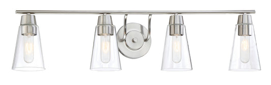 Echo Four Light Bath Bar in Satin Platinum