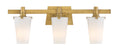 Hyde Park Three Light Bath Bar in Vintage Gold