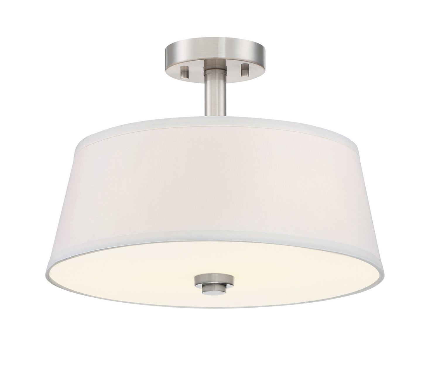 Studio Semi-Flush Mount in Satin Platinum