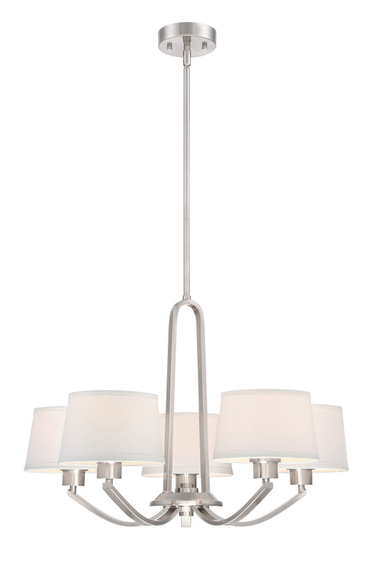 Studio Chandelier in Satin Platinum