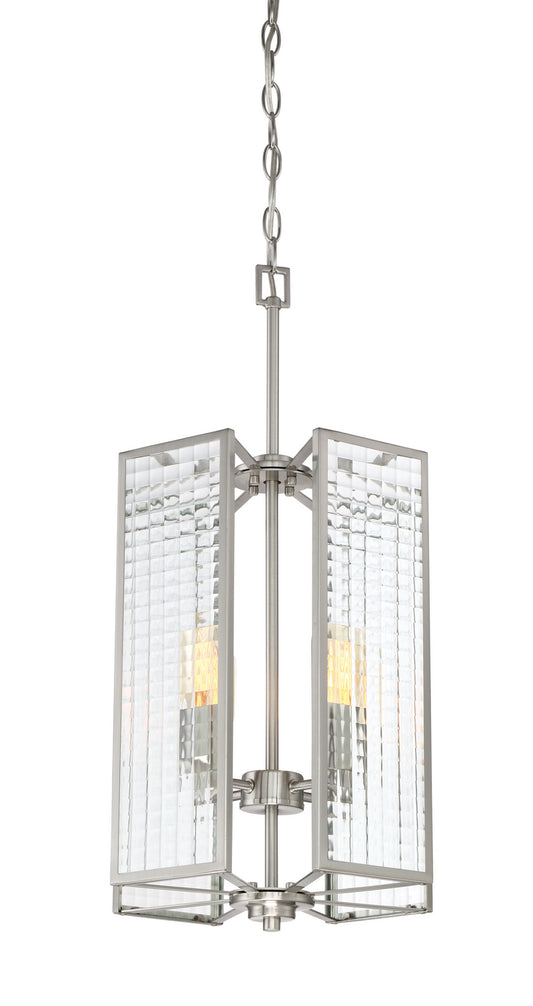 Pivot Foyer Pendant in Satin Platinum