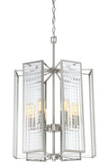 Pivot Foyer Pendant in Satin Platinum