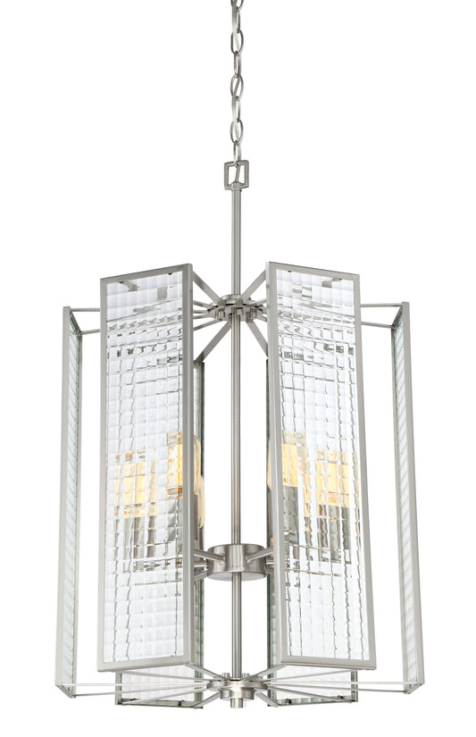 Pivot Foyer Pendant in Satin Platinum