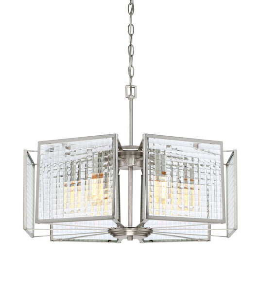 Pivot Chandelier in Satin Platinum