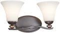 Shadowglen Two Light Bath in Lathan Bronze w/Gold Highlights