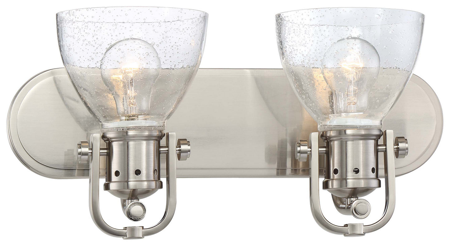 Two Light Bath in Brushed Nickel