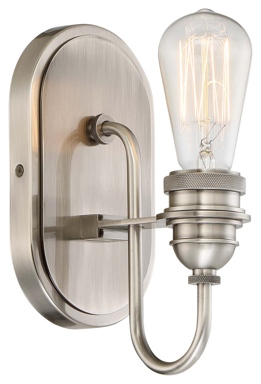 Uptown Edison One Light Bath in Plated Pewter