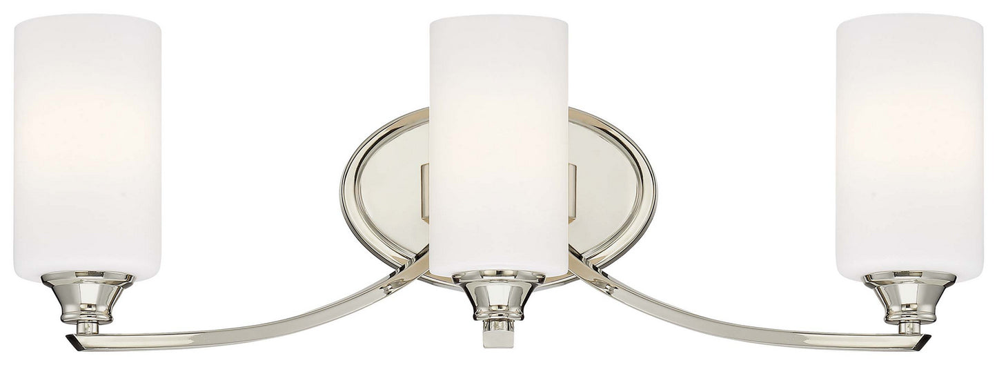 Tilbury Three Light Bath in Polished Nickel