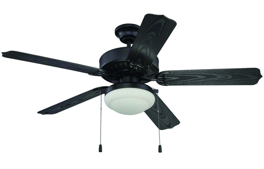 Enduro Plastic with Light Kit 52" Ceiling Fan in Matte Black