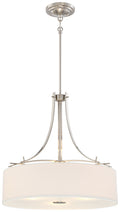 Poleis Three Light Pendant in Brushed Nickel