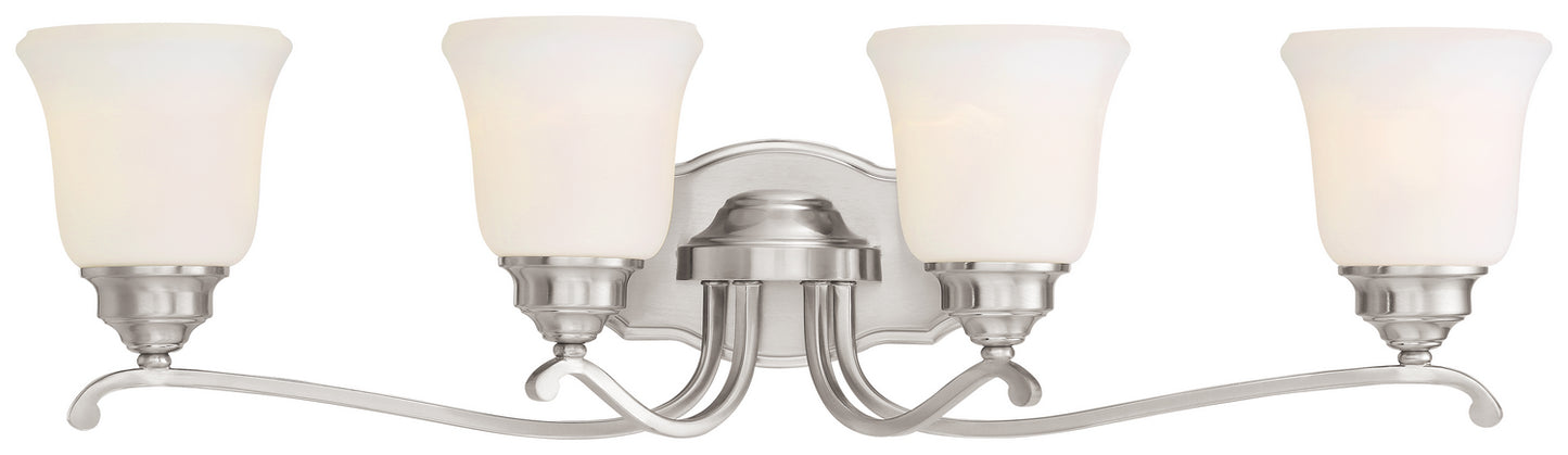 Savannah Row Four Light Bath in Brushed Nickel