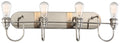 Uptown Edison Four Light Bath in Plated Pewter