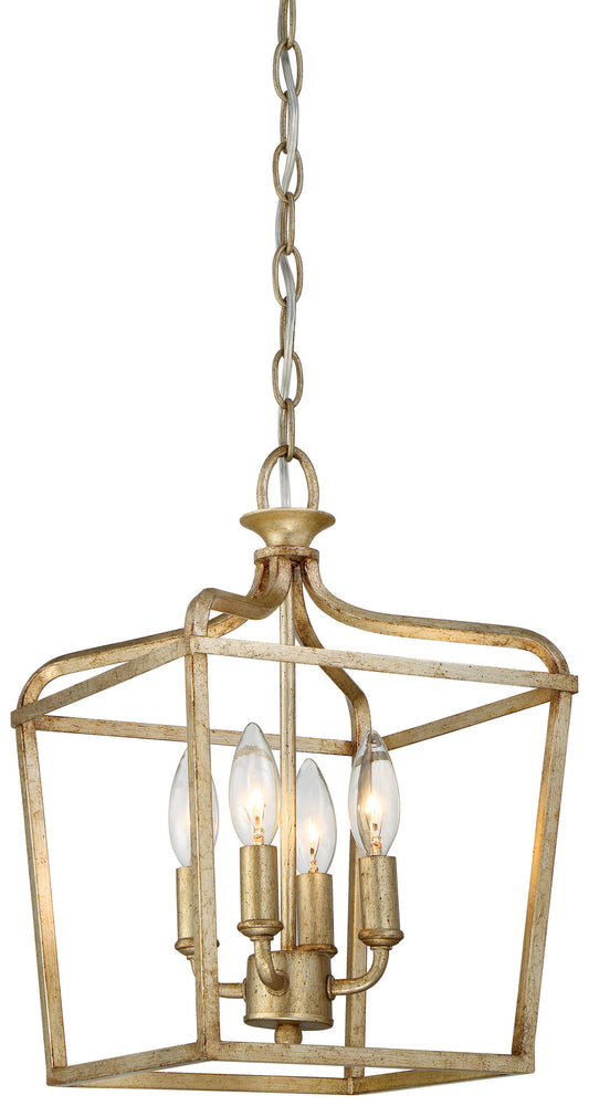 Laurel Estate Four Light Pendant in Brio Gold