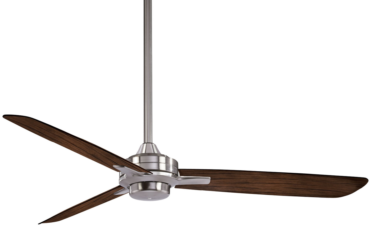 Rudolph 52"Ceiling Fan in Brushed Nickel With Medium Maple Blades