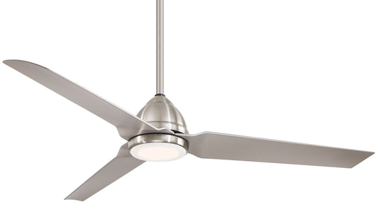 Java LED 54" Ceiling Fan in Brushed Nickel Wet