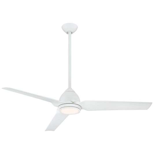 Java LED 54" Ceiling Fan in Flat White
