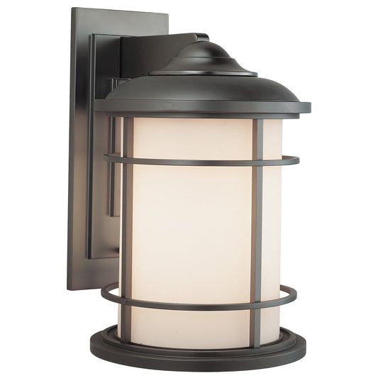 Lighthouse One Light Outdoor Wall Lantern in Burnished Bronze
