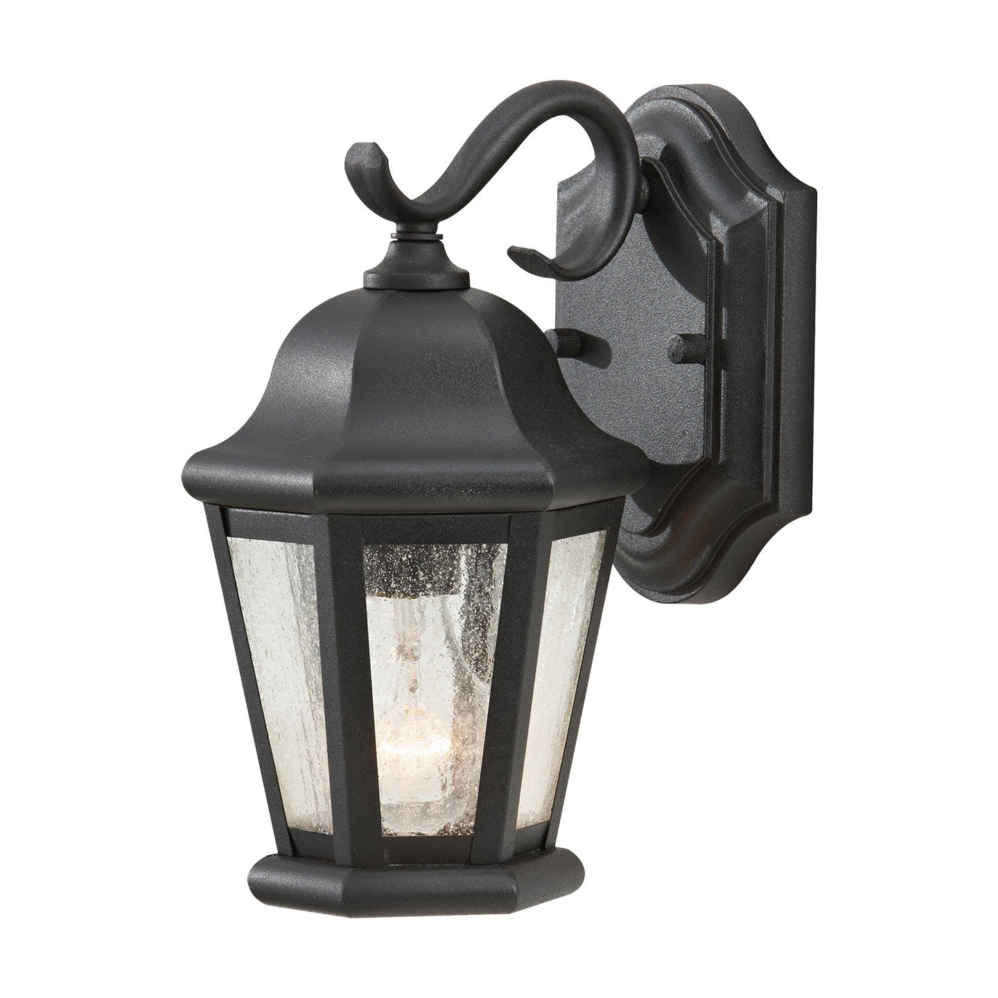 Martinsville One Light Outdoor Wall Lantern in Black