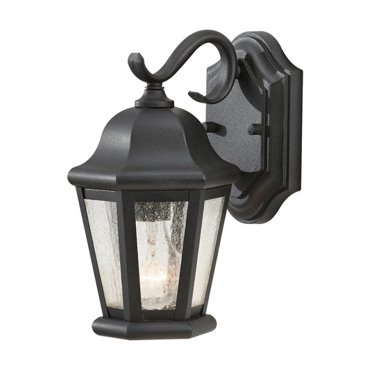 Martinsville One Light Outdoor Wall Lantern in Black