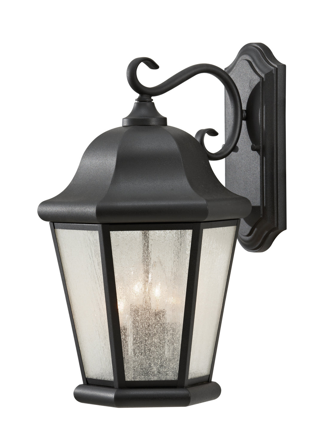 Martinsville Four Light Outdoor Wall Lantern in Black