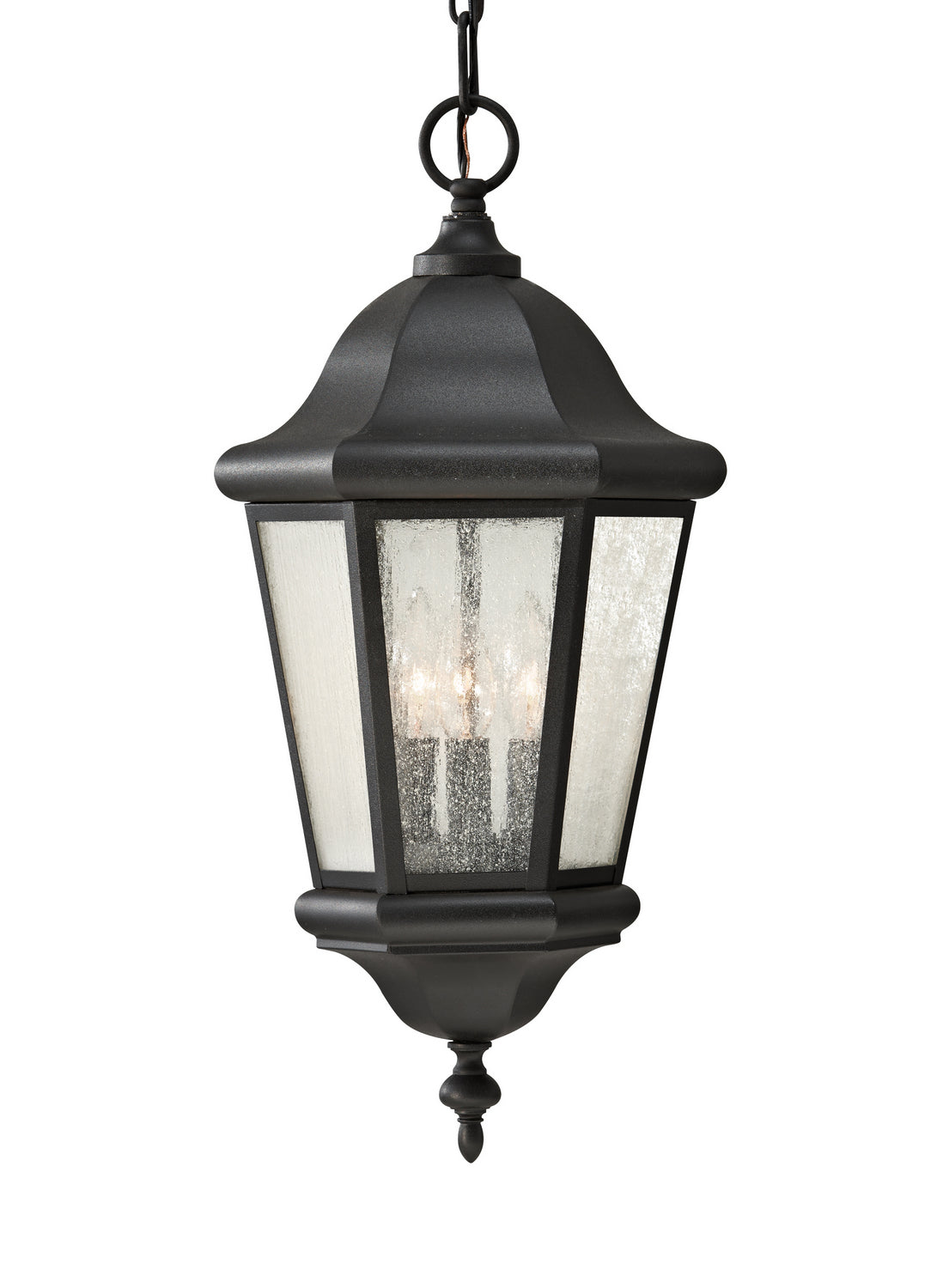 Generation Lighting - OL5911BK - Three Light Outdoor Pendant - Martinsville - Black