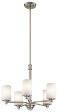 Joelson Five Light Chandelier in Brushed Nickel