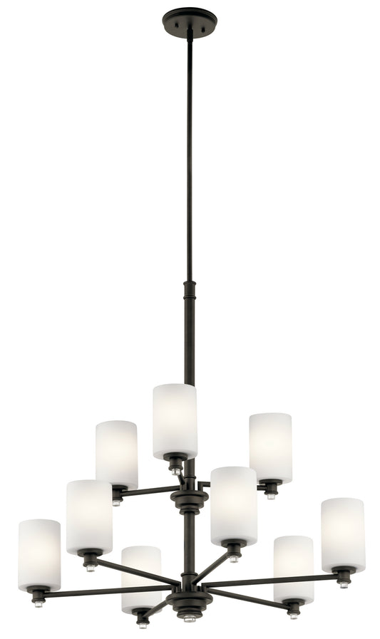 Joelson Nine Light Chandelier in Olde Bronze