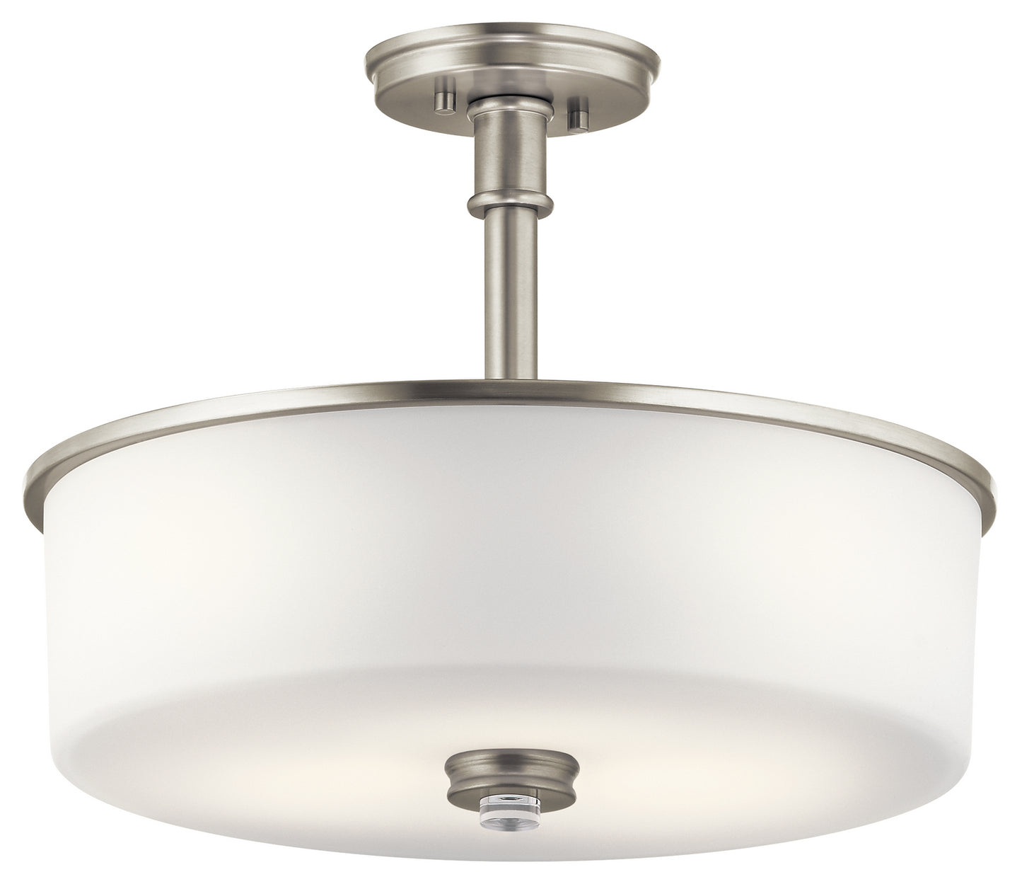 Joelson Three Light Pendant/Semi Flush in Brushed Nickel