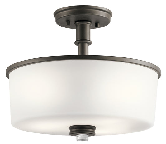 Joelson Three Light Semi Flush Mount in Olde Bronze
