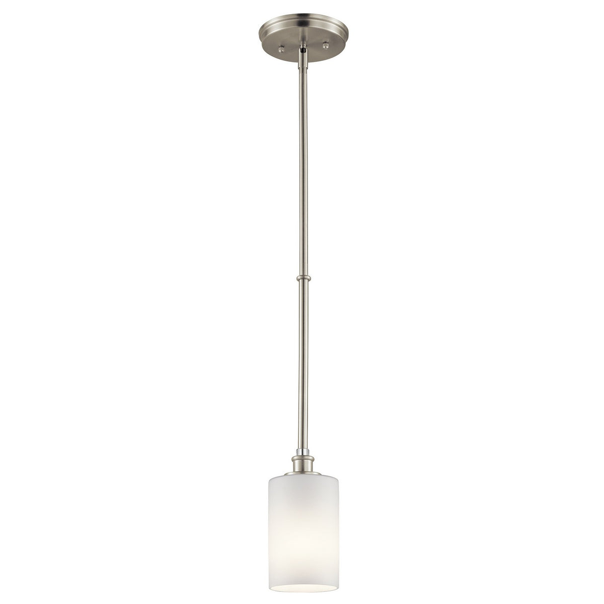 Joelson One Light Mini Pendant in Brushed Nickel