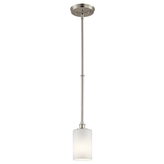 Joelson One Light Mini Pendant in Brushed Nickel