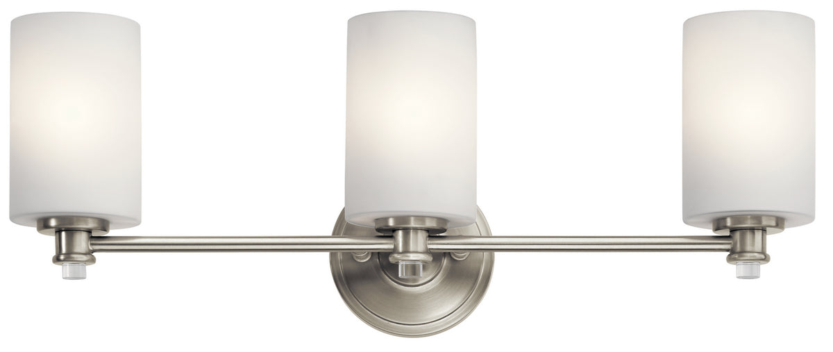 Joelson Three Light Bath in Brushed Nickel