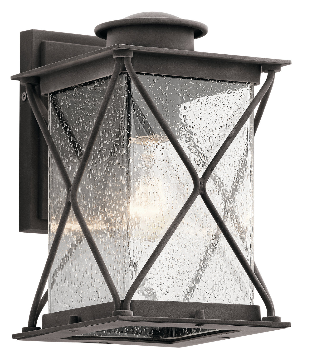 Argyle One Light Outdoor Wall Mount in Weathered Zinc