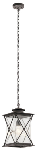 Argyle One Light Outdoor Pendant in Weathered Zinc