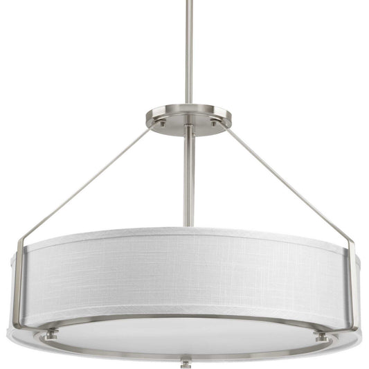 Ratio Four Light Pendant in Brushed Nickel