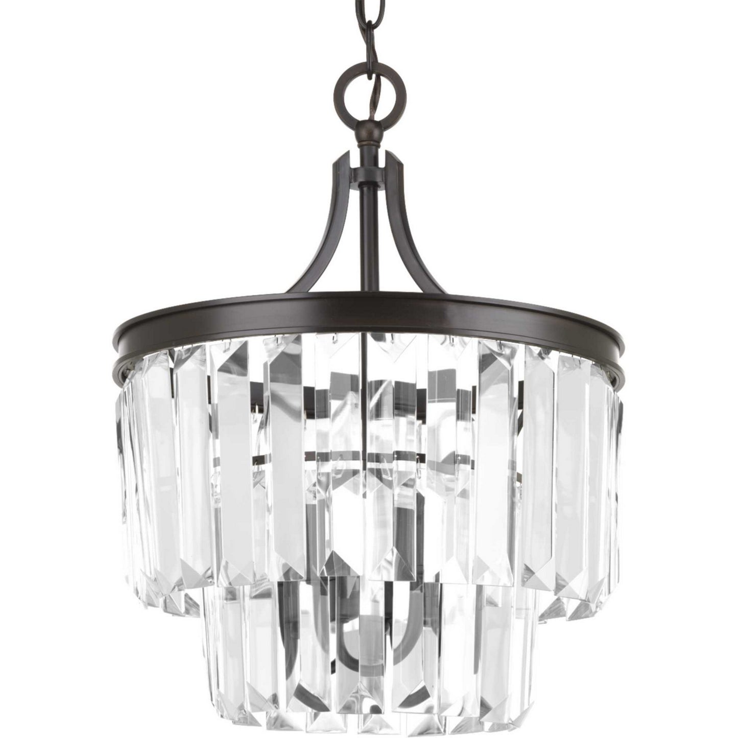 Glimmer Three Light Semi-Flush Convertible in Antique Bronze