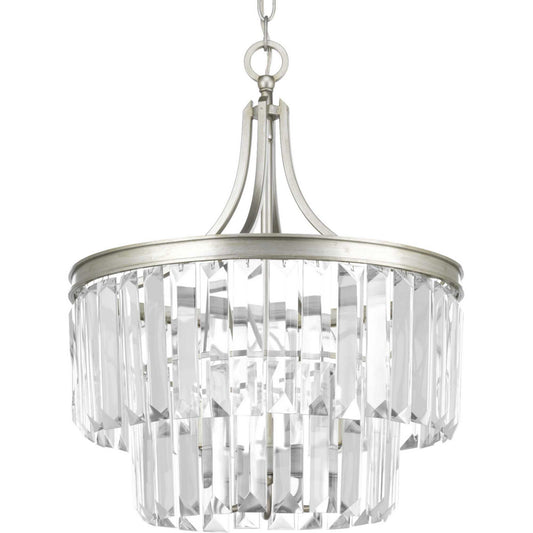 Progress Lighting - P2326-134 - Three Light Semi-Flush Convertible - Glimmer - Silver Ridge