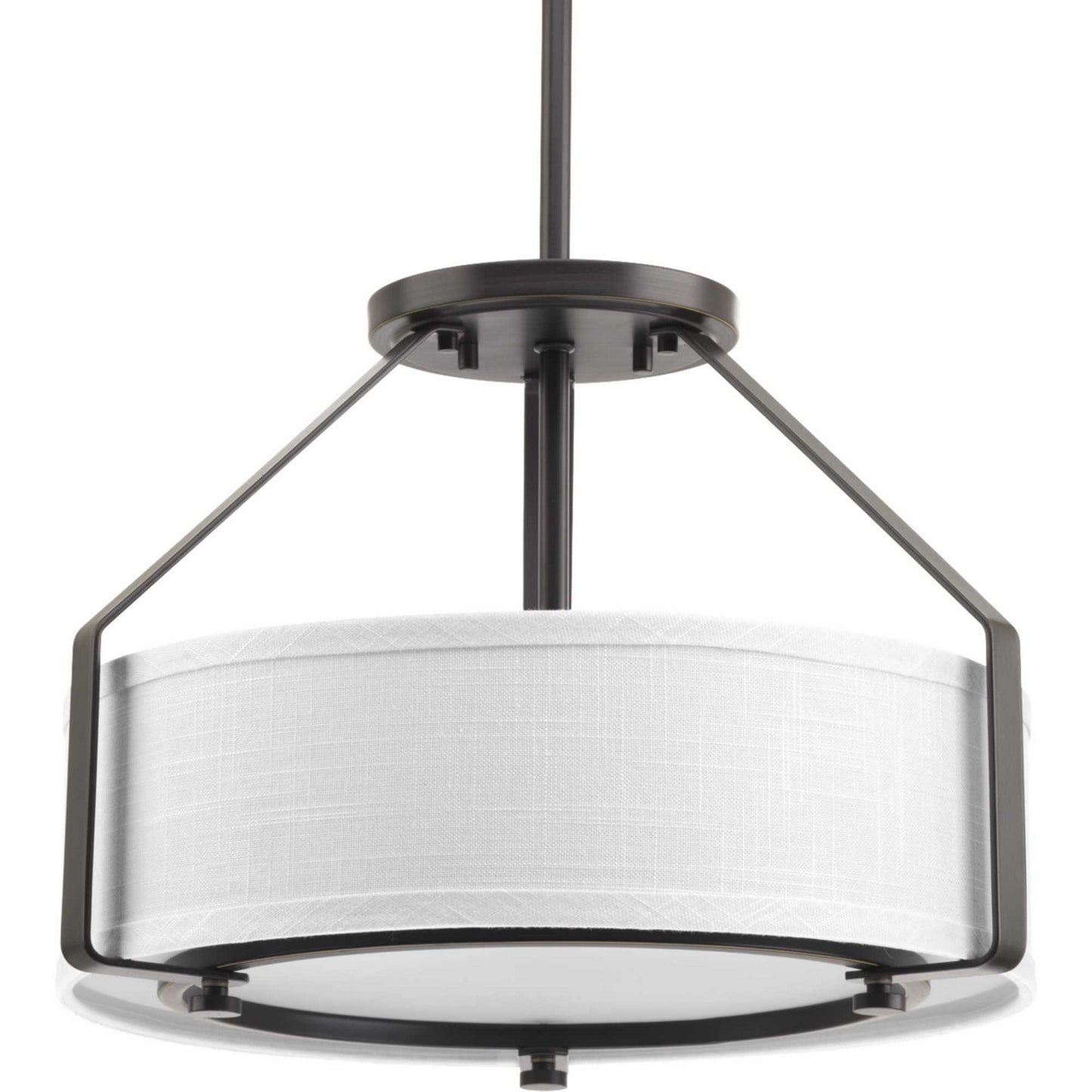Ratio Three Light Semi-Flush Mount in Antique Bronze
