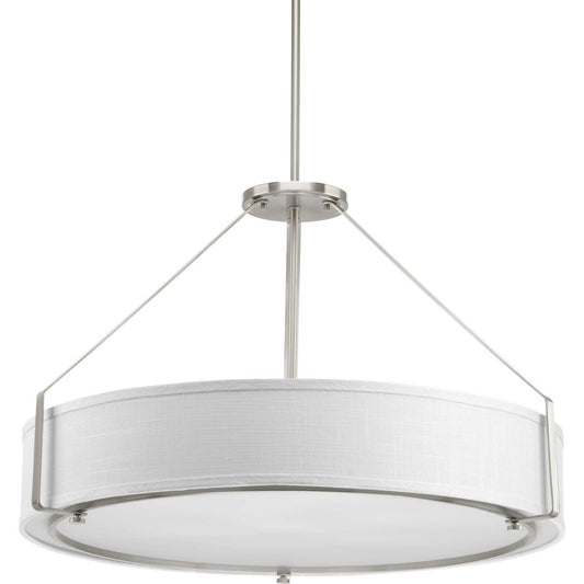 Ratio Six Light Pendant in Brushed Nickel