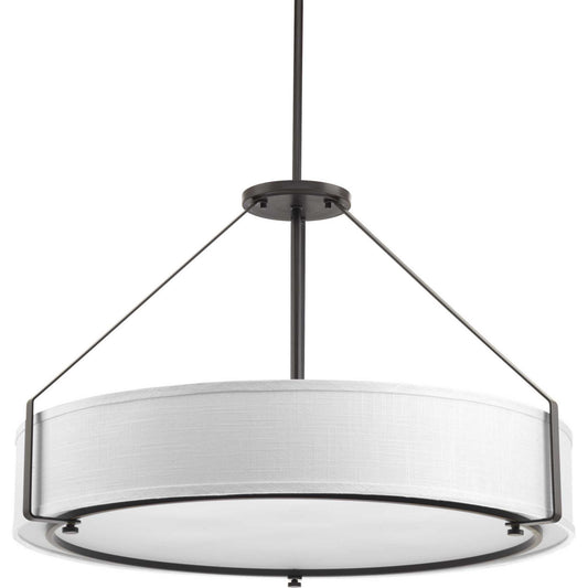 Ratio Six Light Pendant in Antique Bronze