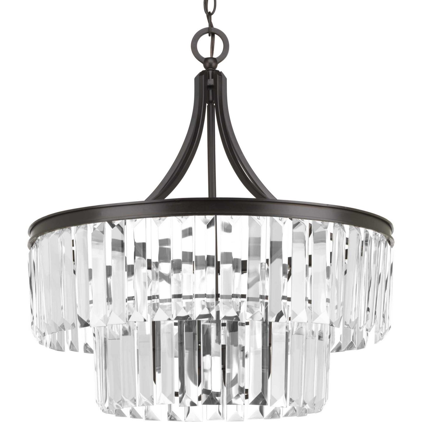 Glimmer Five Light Pendant in Antique Bronze