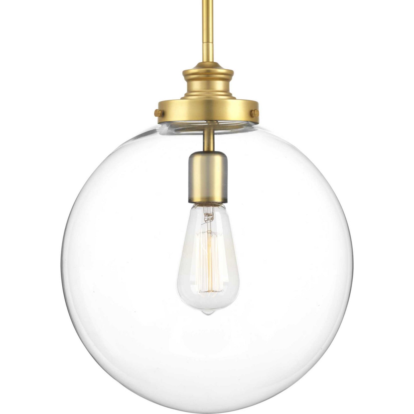 Penn One Light Pendant in Natural Brass