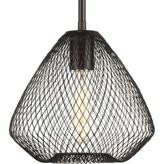 Mesh One Light Mini Pendant in Antique Bronze