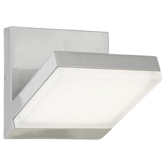 Angle LED Outdoor Lantern in Silver Dust