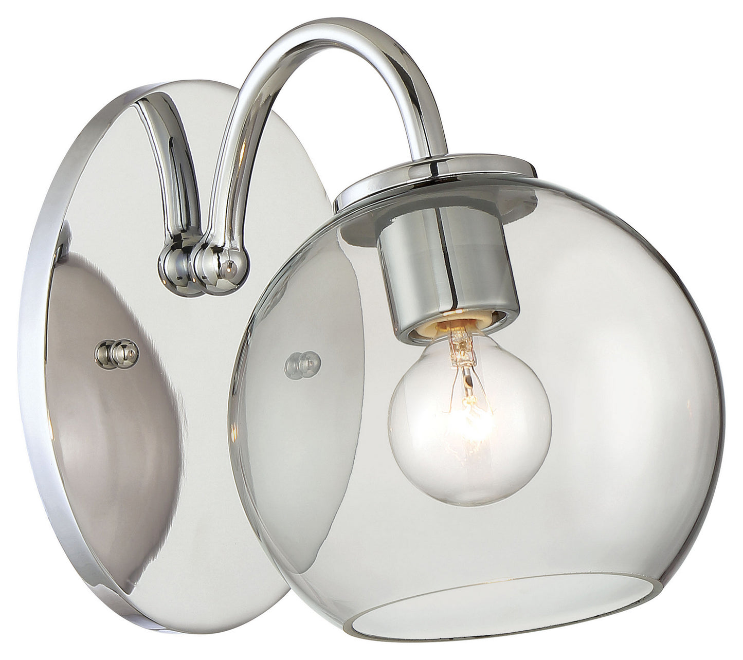 Exposed One Light Bath in Chrome